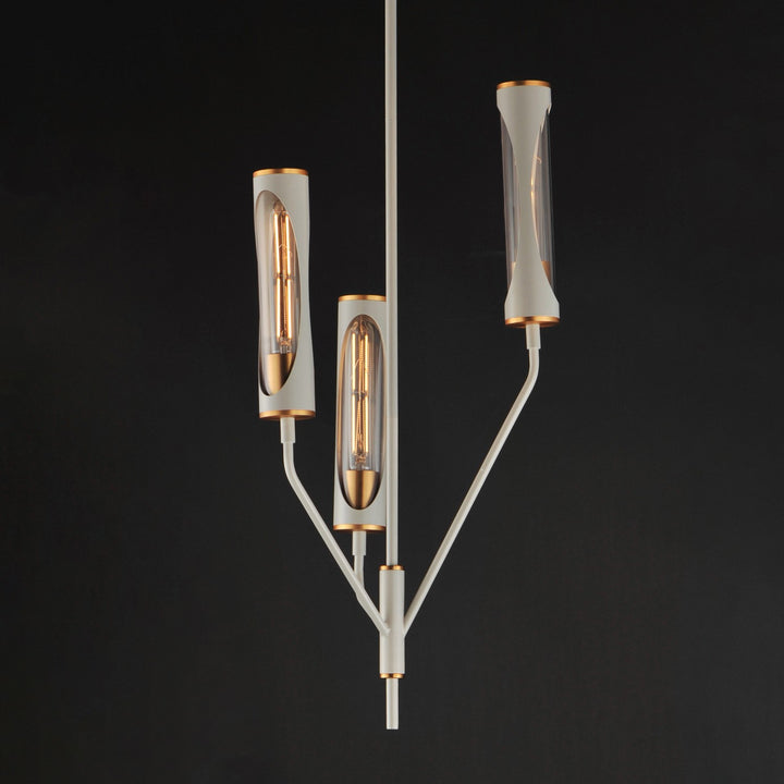 Maxim - 16173CLLFGNAB - LED Pendant - Regent - Light French Gray / Natural Aged Brass