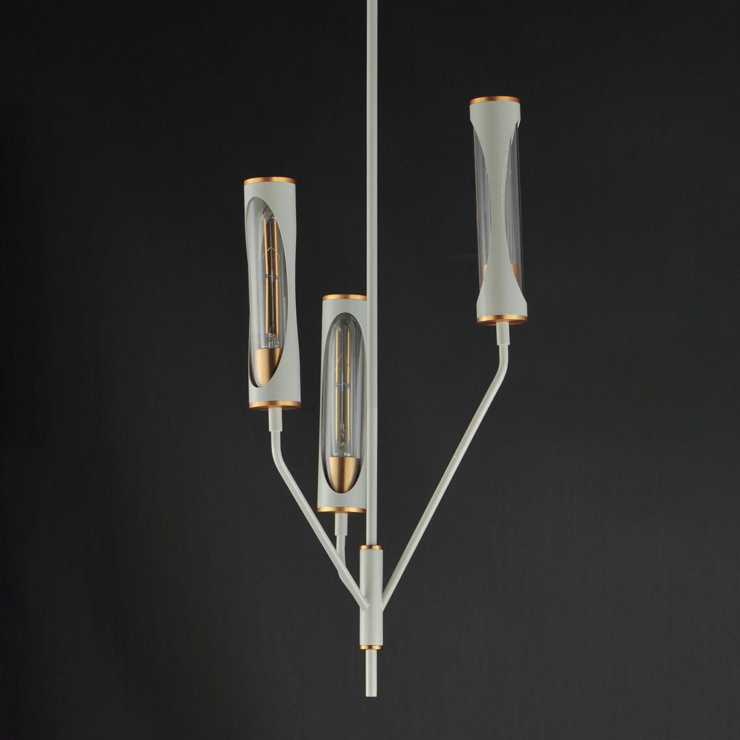 Maxim - 16173CLLFGNAB - LED Pendant - Regent - Light French Gray / Natural Aged Brass