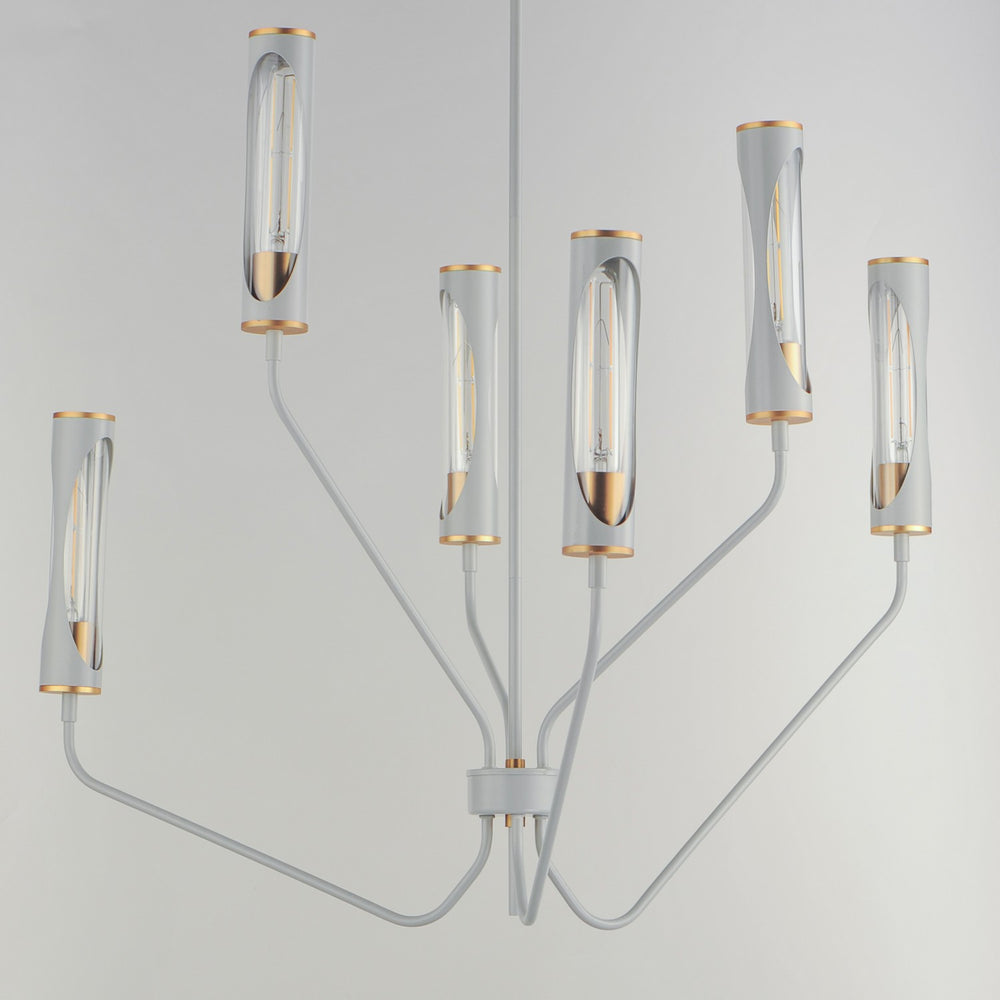 Maxim - 16176CLLFGNAB - LED Pendant - Regent - Light French Gray / Natural Aged Brass