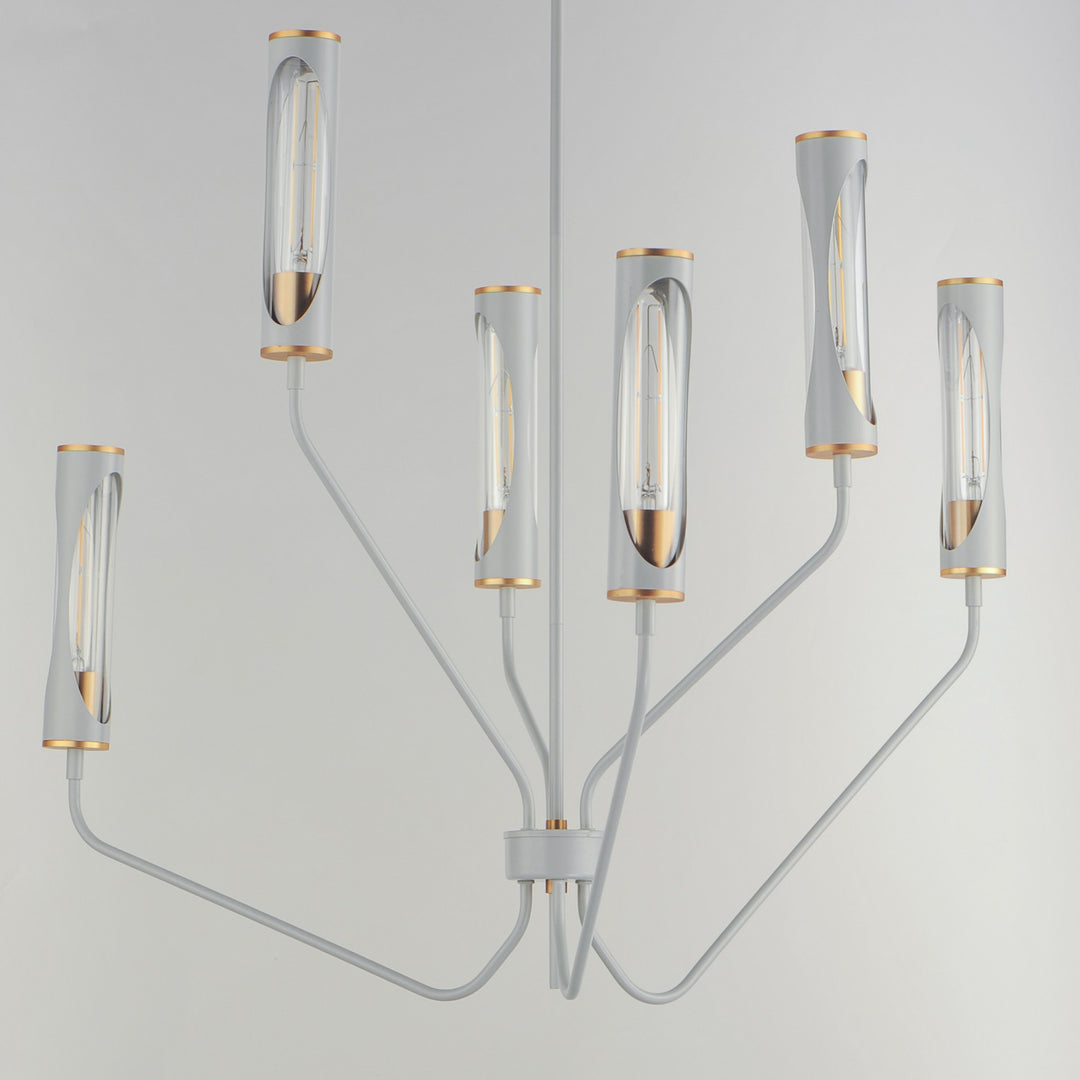 Maxim - 16176CLLFGNAB - LED Pendant - Regent - Light French Gray / Natural Aged Brass