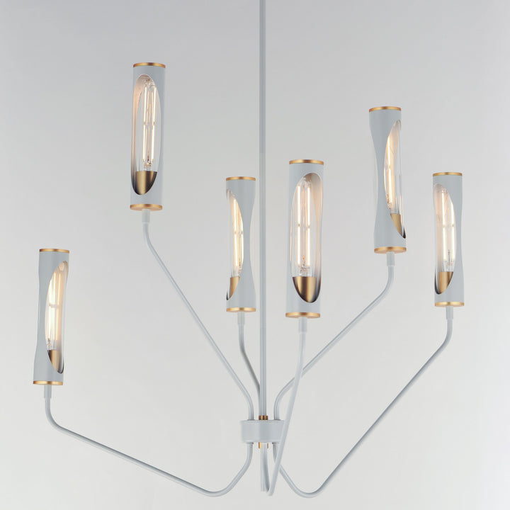 Maxim - 16176CLLFGNAB - LED Pendant - Regent - Light French Gray / Natural Aged Brass