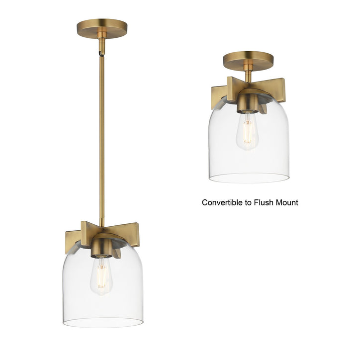 Maxim - 21230CLNAB - One Light Pendant - Scoop - Natural Aged Brass