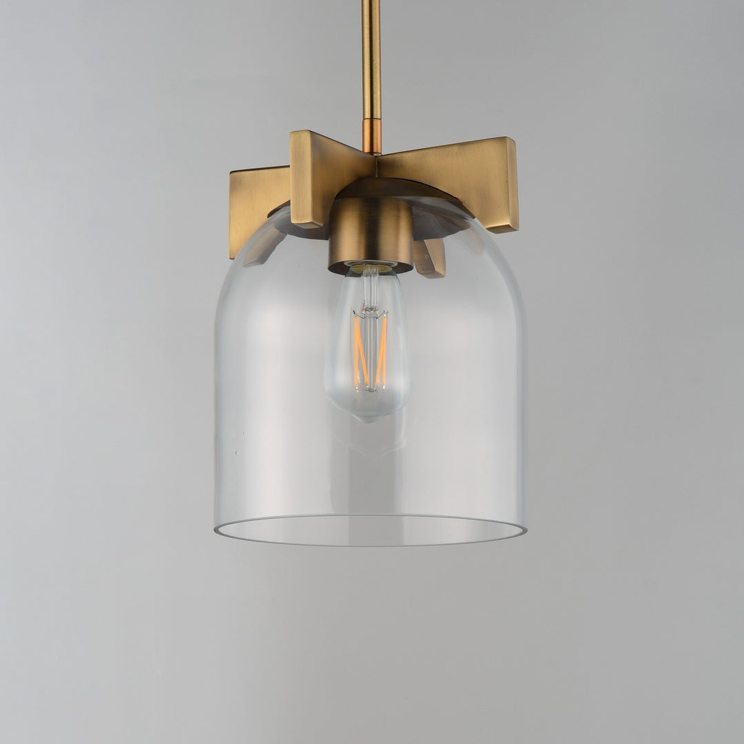 Maxim - 21230CLNAB - One Light Pendant - Scoop - Natural Aged Brass