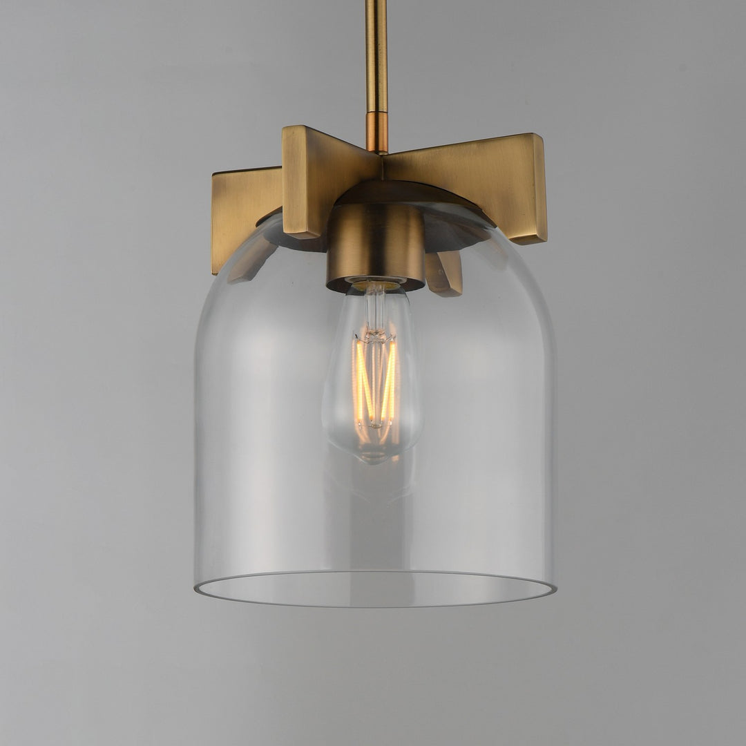 Maxim - 21230CLNAB - One Light Pendant - Scoop - Natural Aged Brass