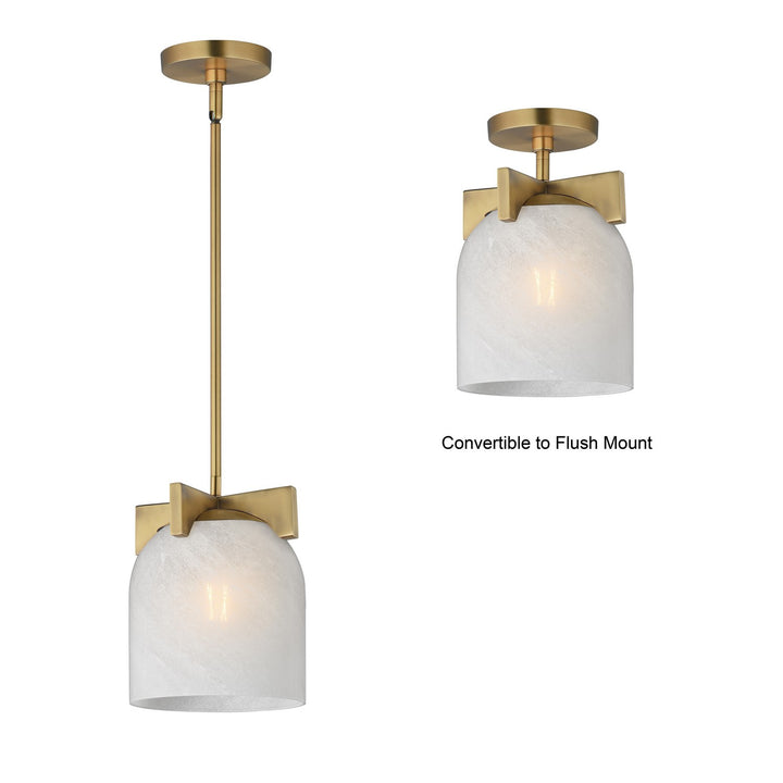 Maxim - 21230MRNAB - One Light Pendant - Scoop - Natural Aged Brass
