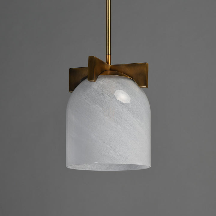 Maxim - 21230MRNAB - One Light Pendant - Scoop - Natural Aged Brass