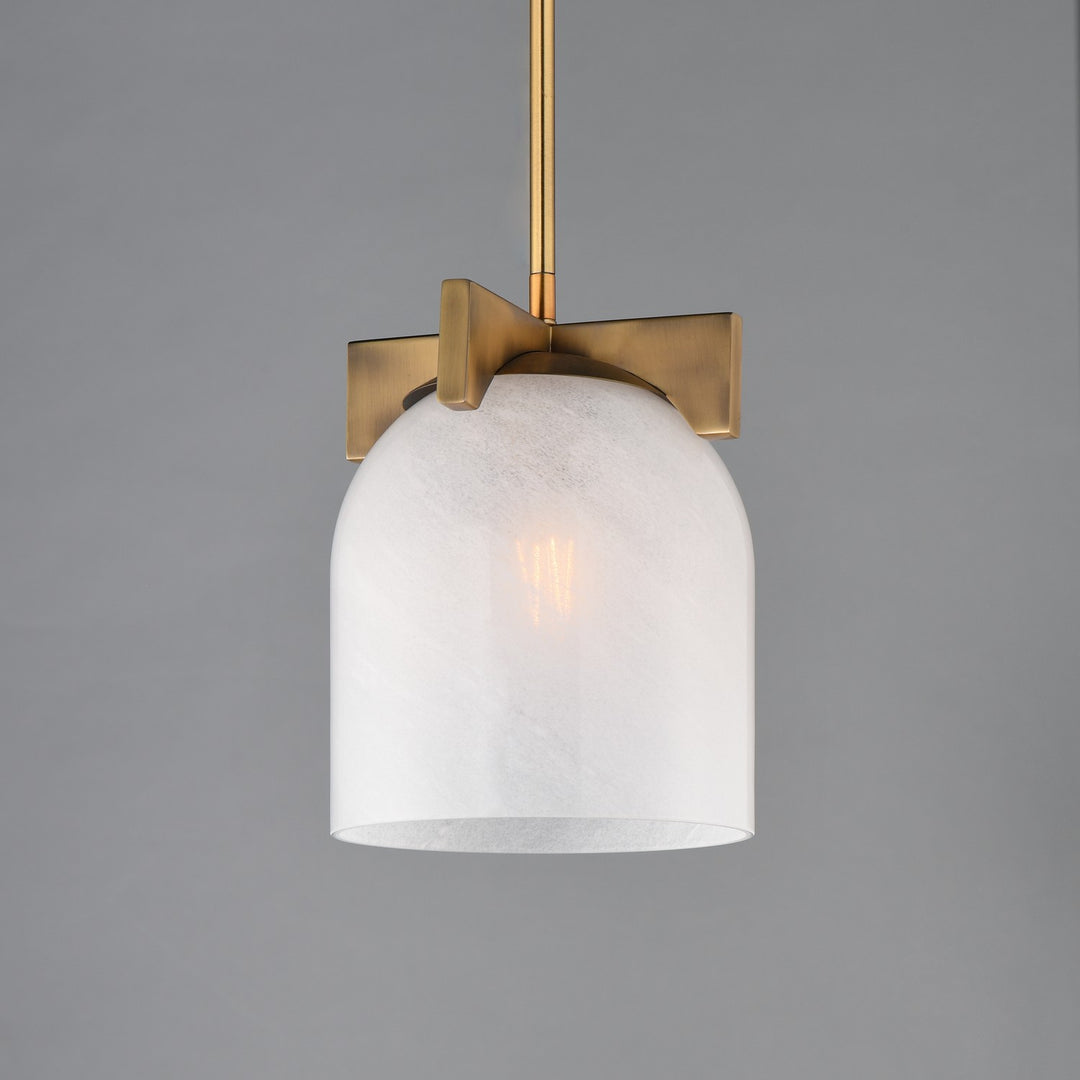 Maxim - 21230MRNAB - One Light Pendant - Scoop - Natural Aged Brass