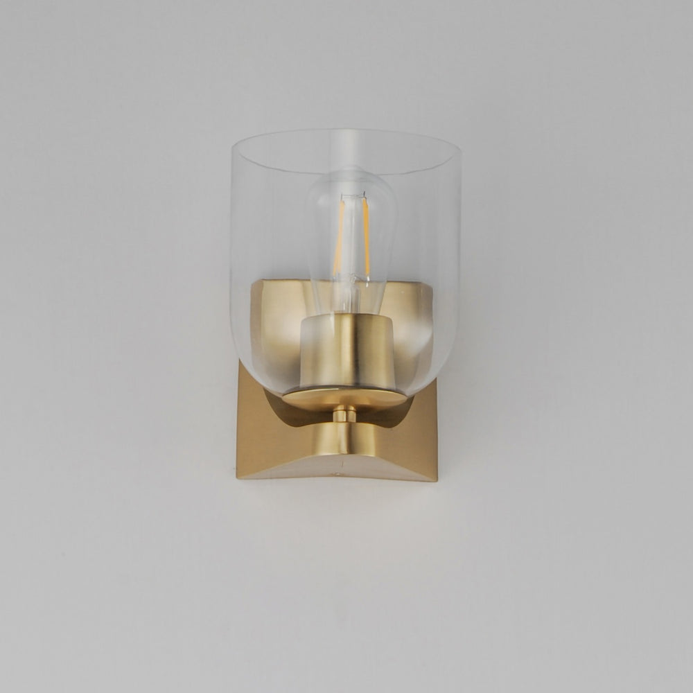 Maxim - 21231CLNAB - One Light Bath Vanity - Scoop - Natural Aged Brass
