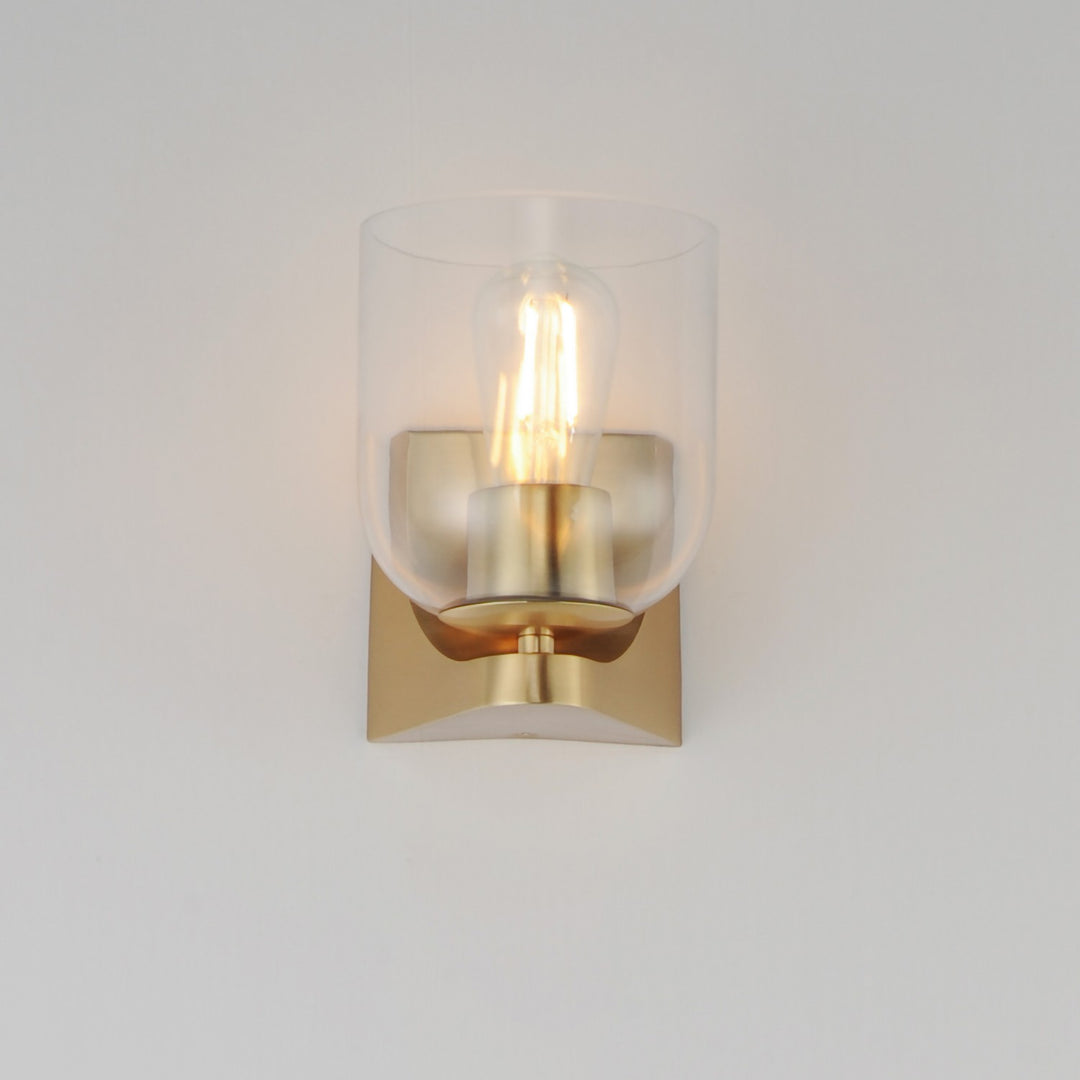 Maxim - 21231CLNAB - One Light Bath Vanity - Scoop - Natural Aged Brass