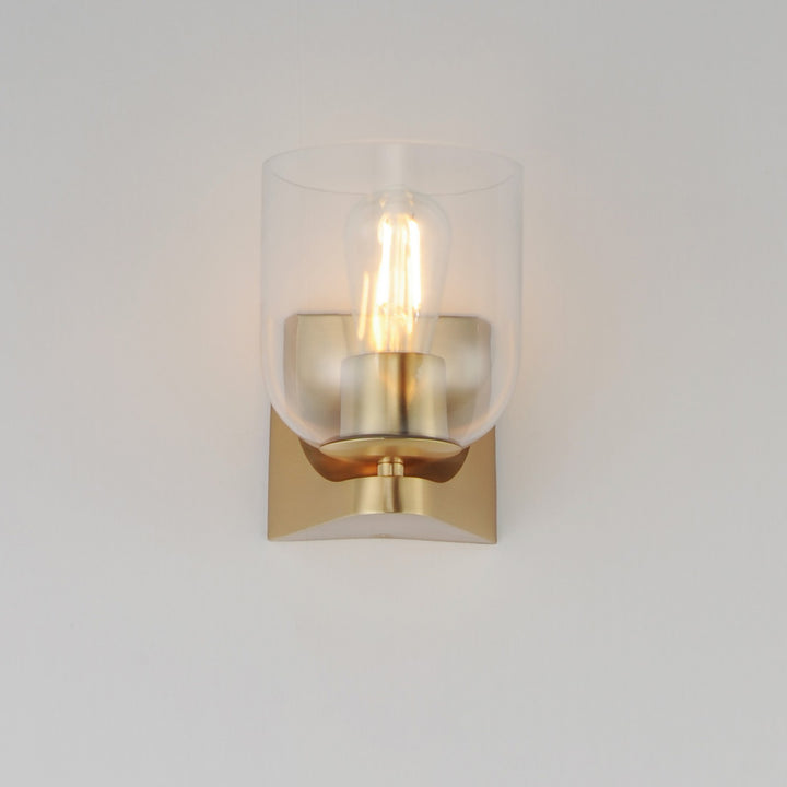 Maxim - 21231CLNAB - One Light Bath Vanity - Scoop - Natural Aged Brass
