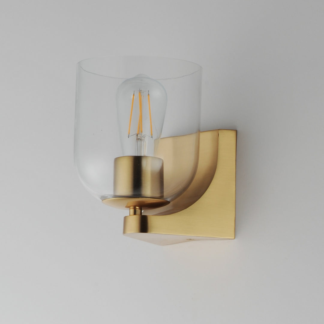 Maxim - 21231CLNAB - One Light Bath Vanity - Scoop - Natural Aged Brass