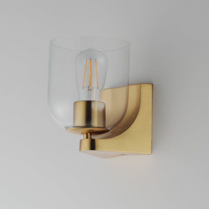 Maxim - 21231CLNAB - One Light Bath Vanity - Scoop - Natural Aged Brass