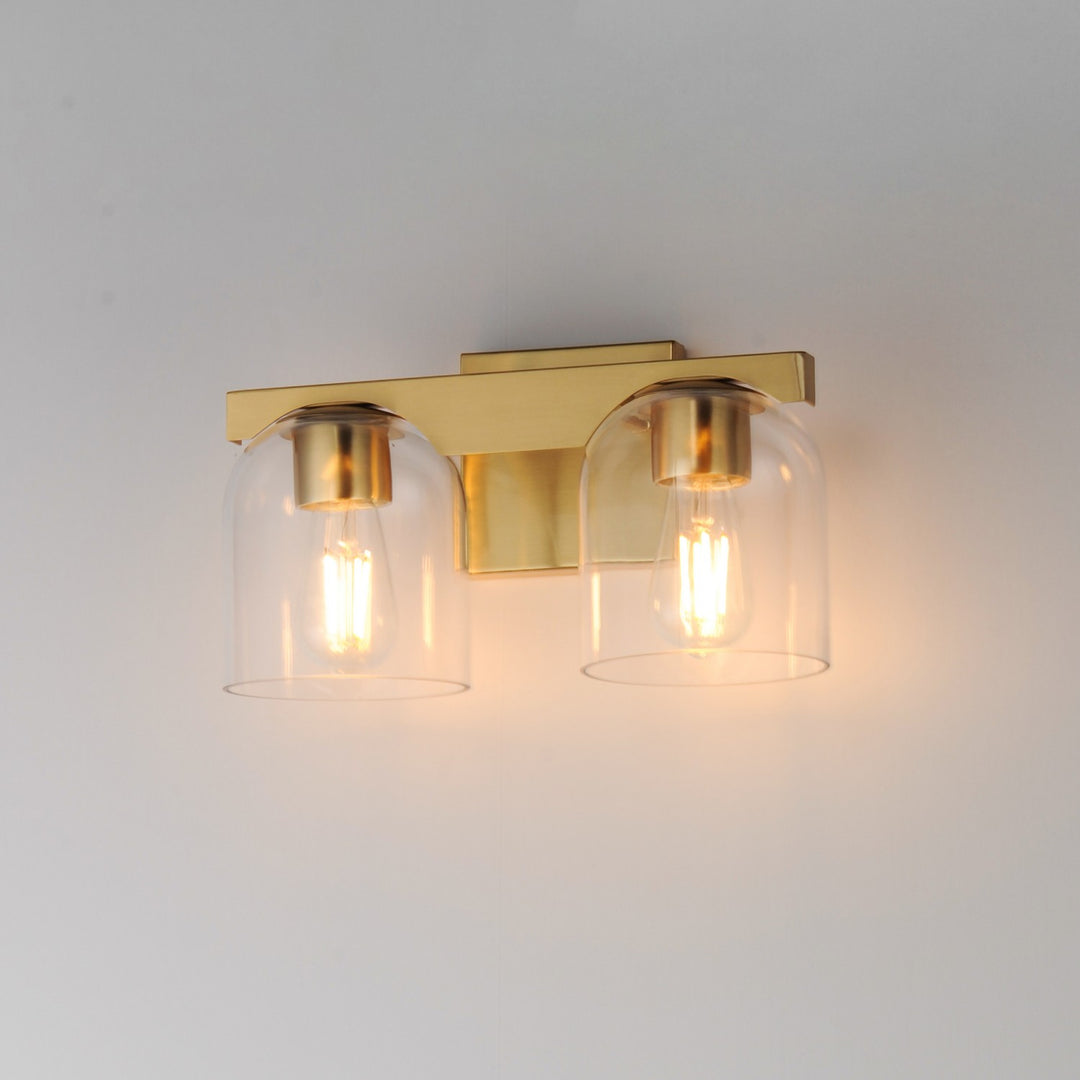 Maxim - 21232CLNAB - Two Light Wall Sconce - Scoop - Natural Aged Brass