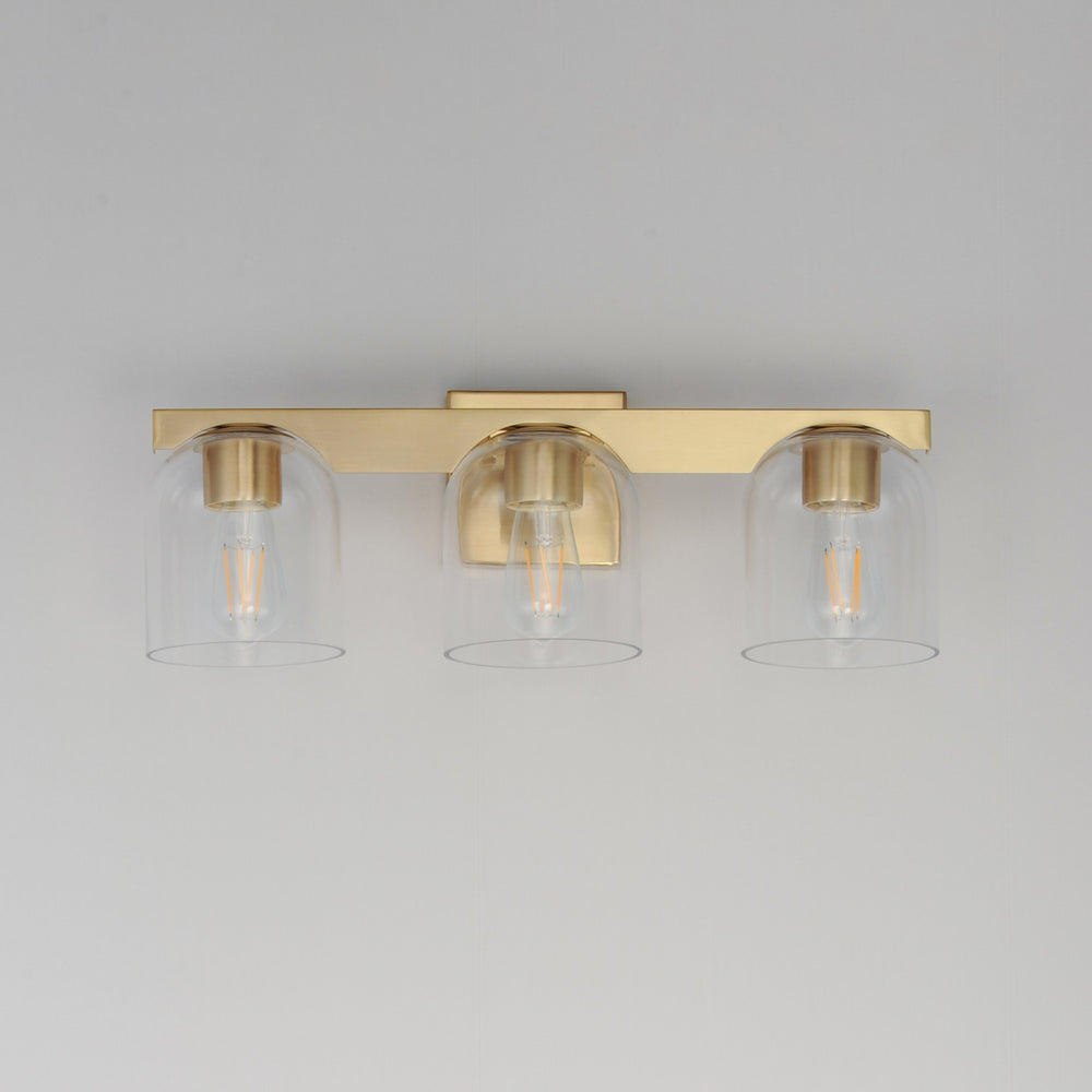 Maxim - 21233CLNAB - Three Light Bath Vanity - Scoop - Natural Aged Brass