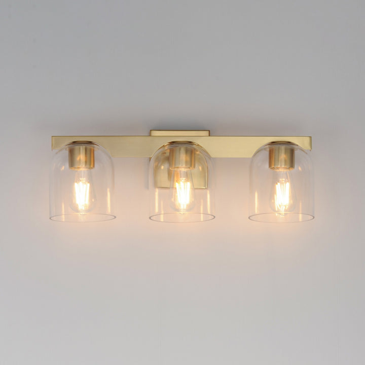 Maxim - 21233CLNAB - Three Light Bath Vanity - Scoop - Natural Aged Brass