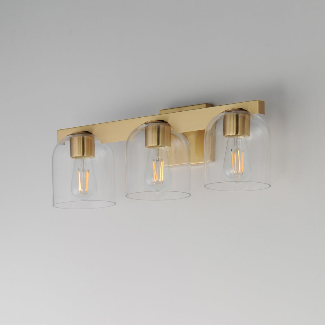 Maxim - 21233CLNAB - Three Light Bath Vanity - Scoop - Natural Aged Brass