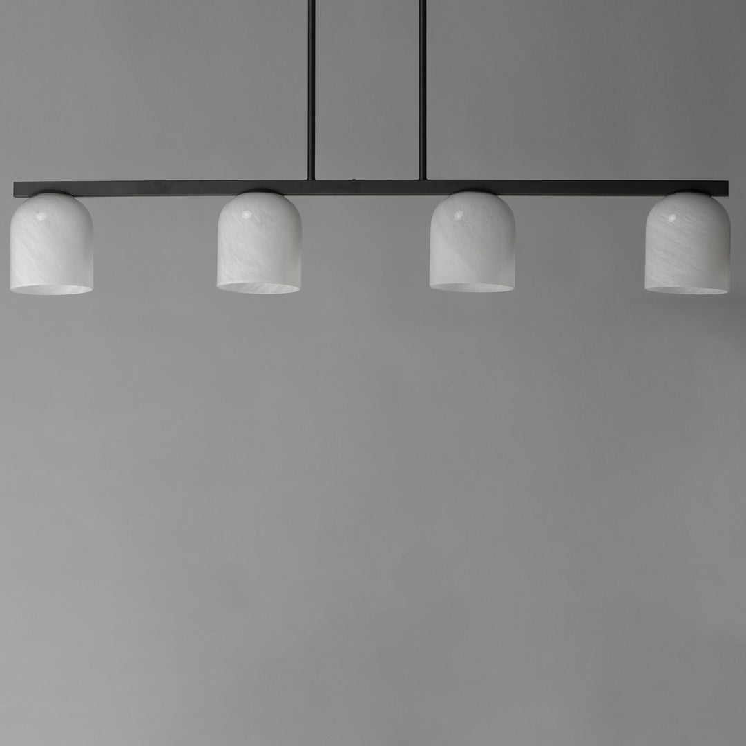 Maxim - 21236MRBK - Four Light Linear Pendant - Scoop - Black