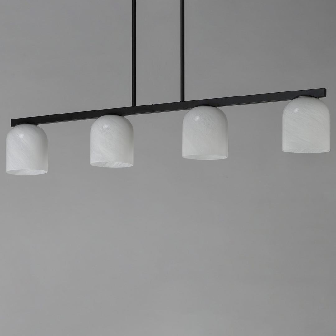 Maxim - 21236MRBK - Four Light Linear Pendant - Scoop - Black