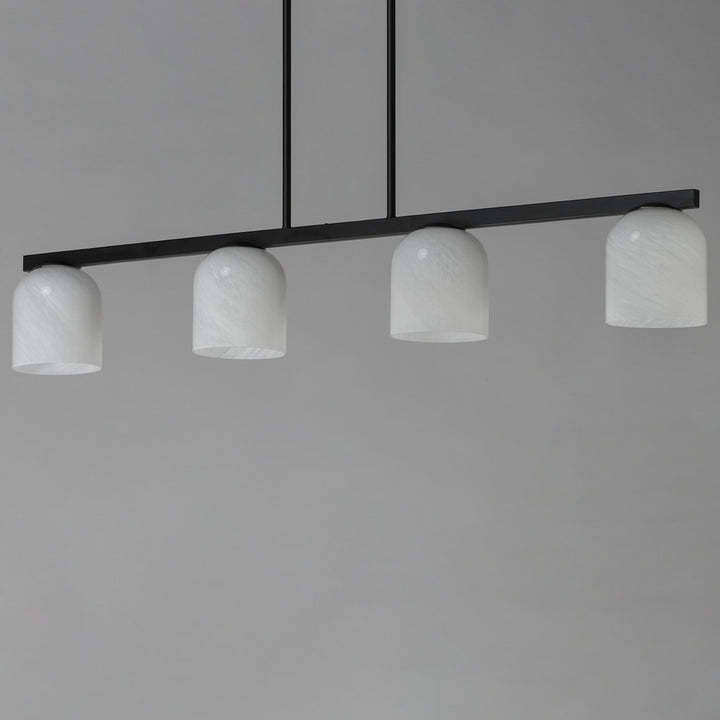 Maxim - 21236MRBK - Four Light Linear Pendant - Scoop - Black