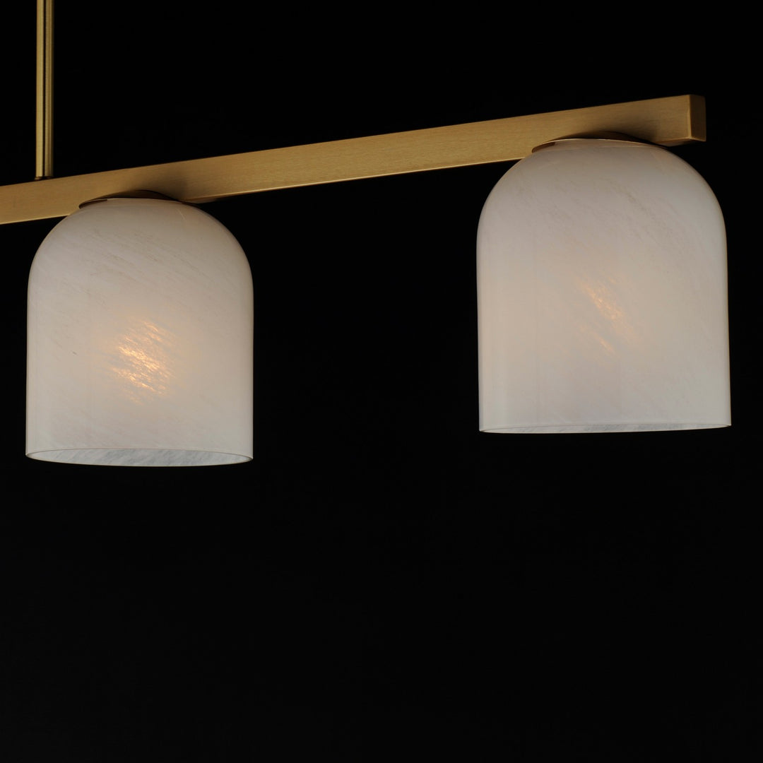 Maxim - 21236MRNAB - Four Light Linear Pendant - Scoop - Natural Aged Brass