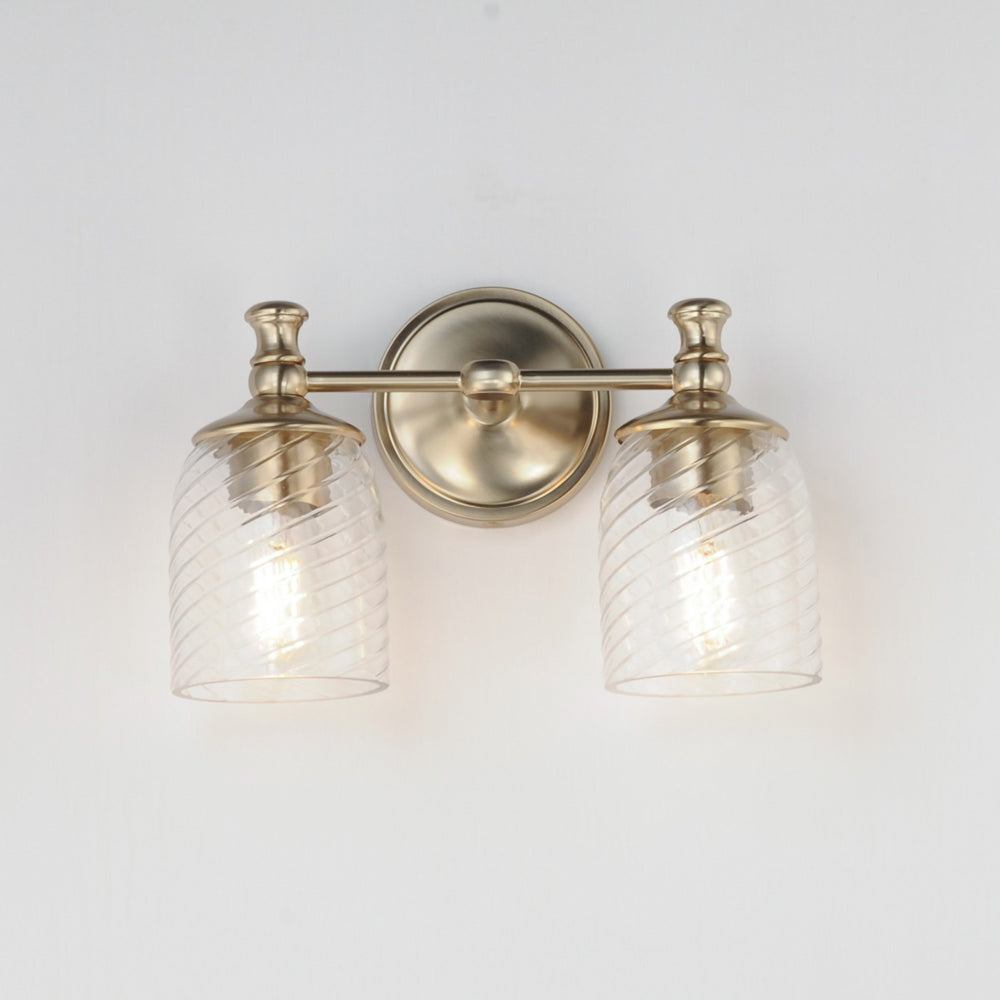 Maxim - 21352CRSCH - Two Light Wall Sconce - Swirl - Satin Champagne