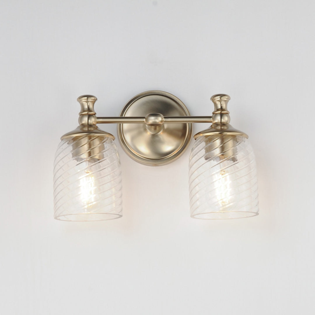 Maxim - 21352CRSCH - Two Light Wall Sconce - Swirl - Satin Champagne