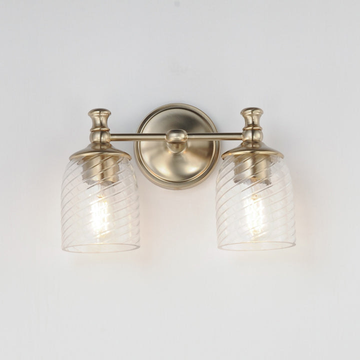 Maxim - 21352CRSCH - Two Light Wall Sconce - Swirl - Satin Champagne