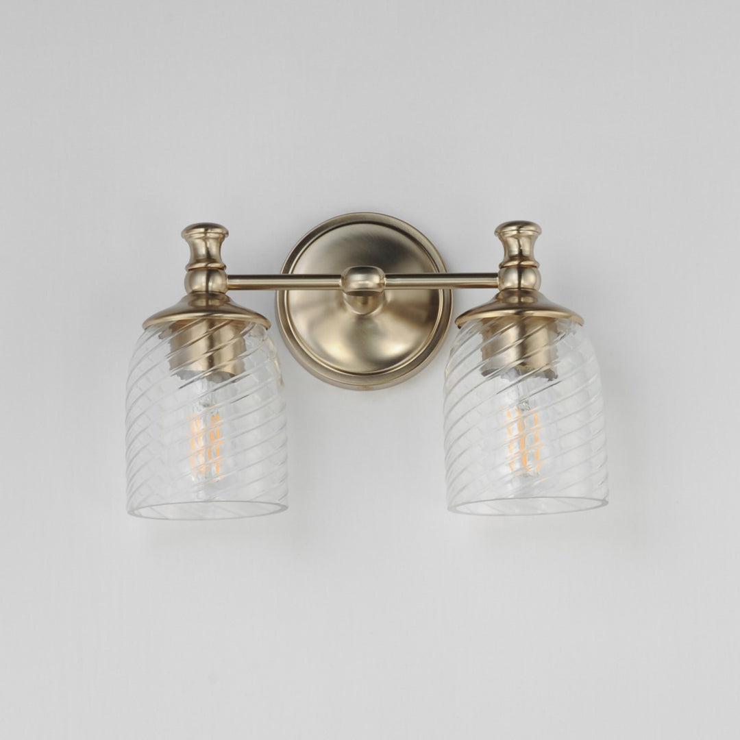 Maxim - 21352CRSCH - Two Light Wall Sconce - Swirl - Satin Champagne