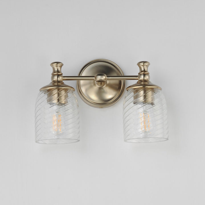 Maxim - 21352CRSCH - Two Light Wall Sconce - Swirl - Satin Champagne