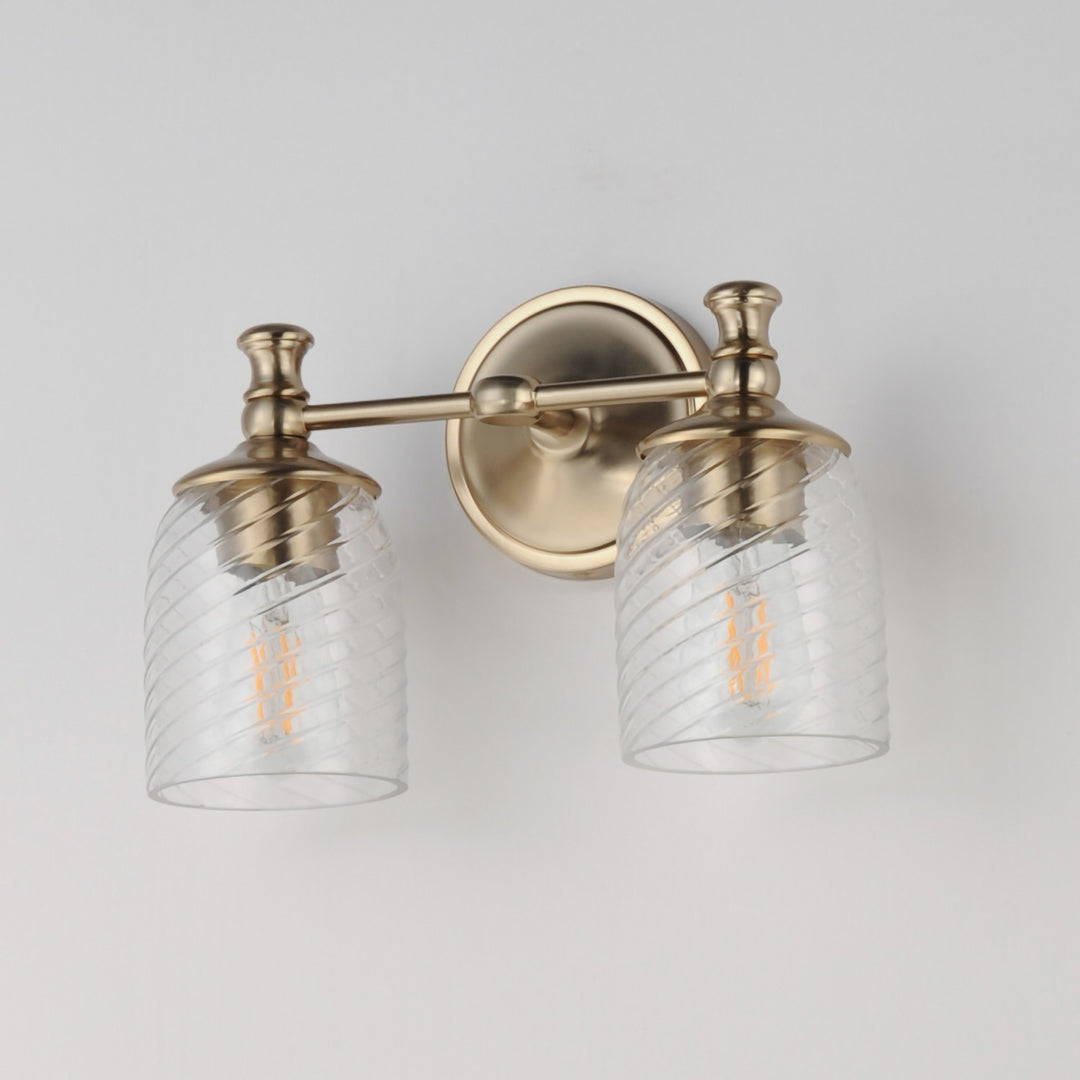 Maxim - 21352CRSCH - Two Light Wall Sconce - Swirl - Satin Champagne