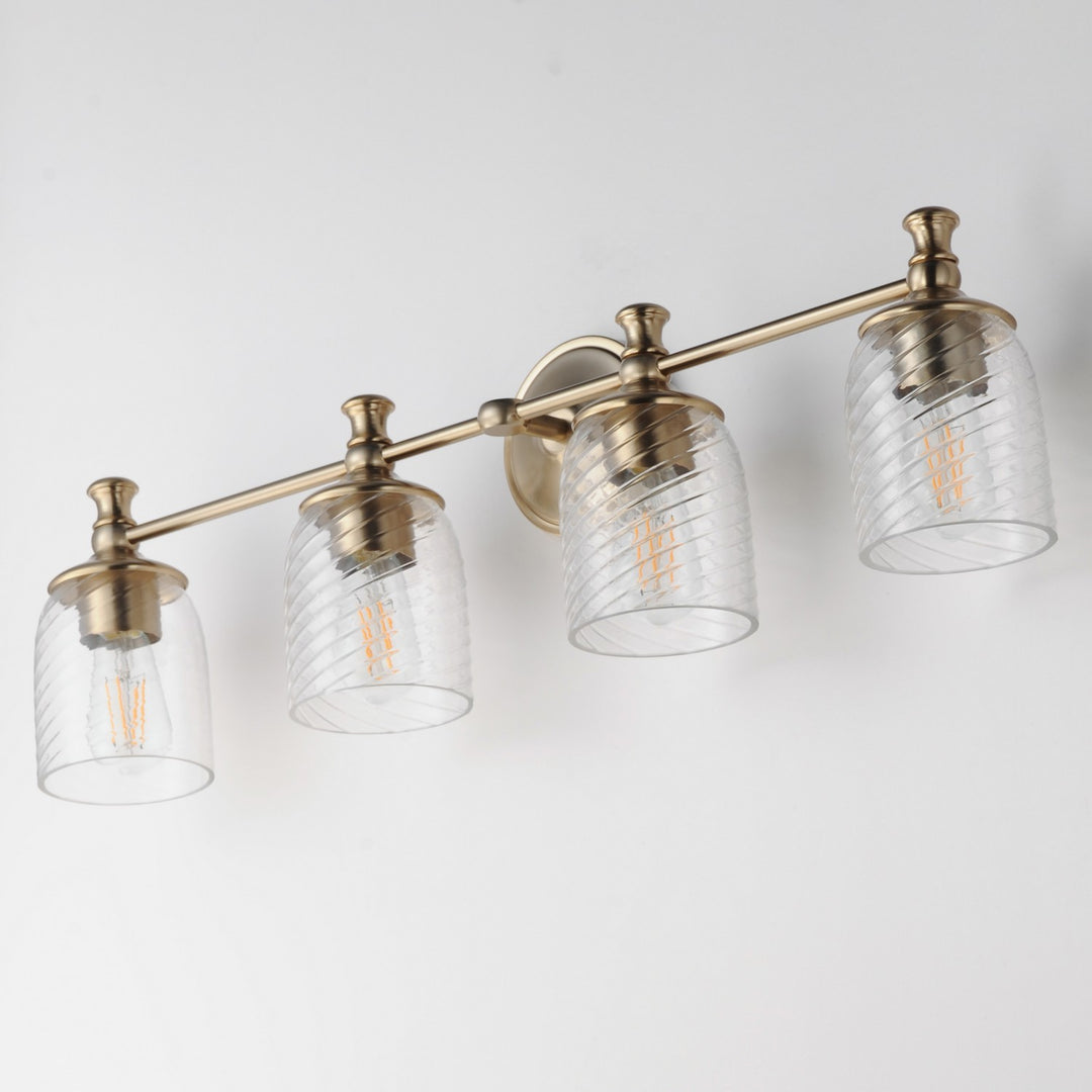 Maxim - 21354CRSCH - Four Light Bath Vanity - Swirl - Satin Champagne
