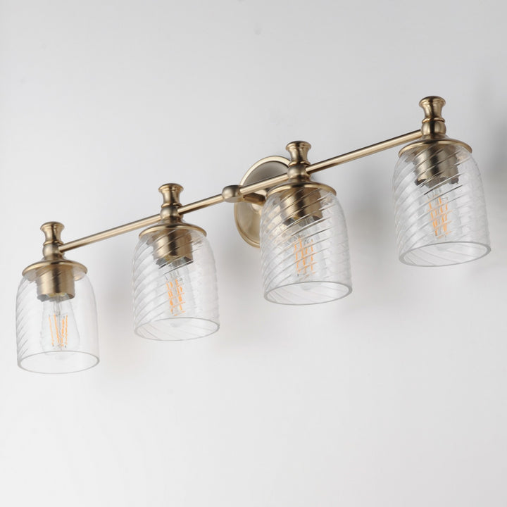 Maxim - 21354CRSCH - Four Light Bath Vanity - Swirl - Satin Champagne