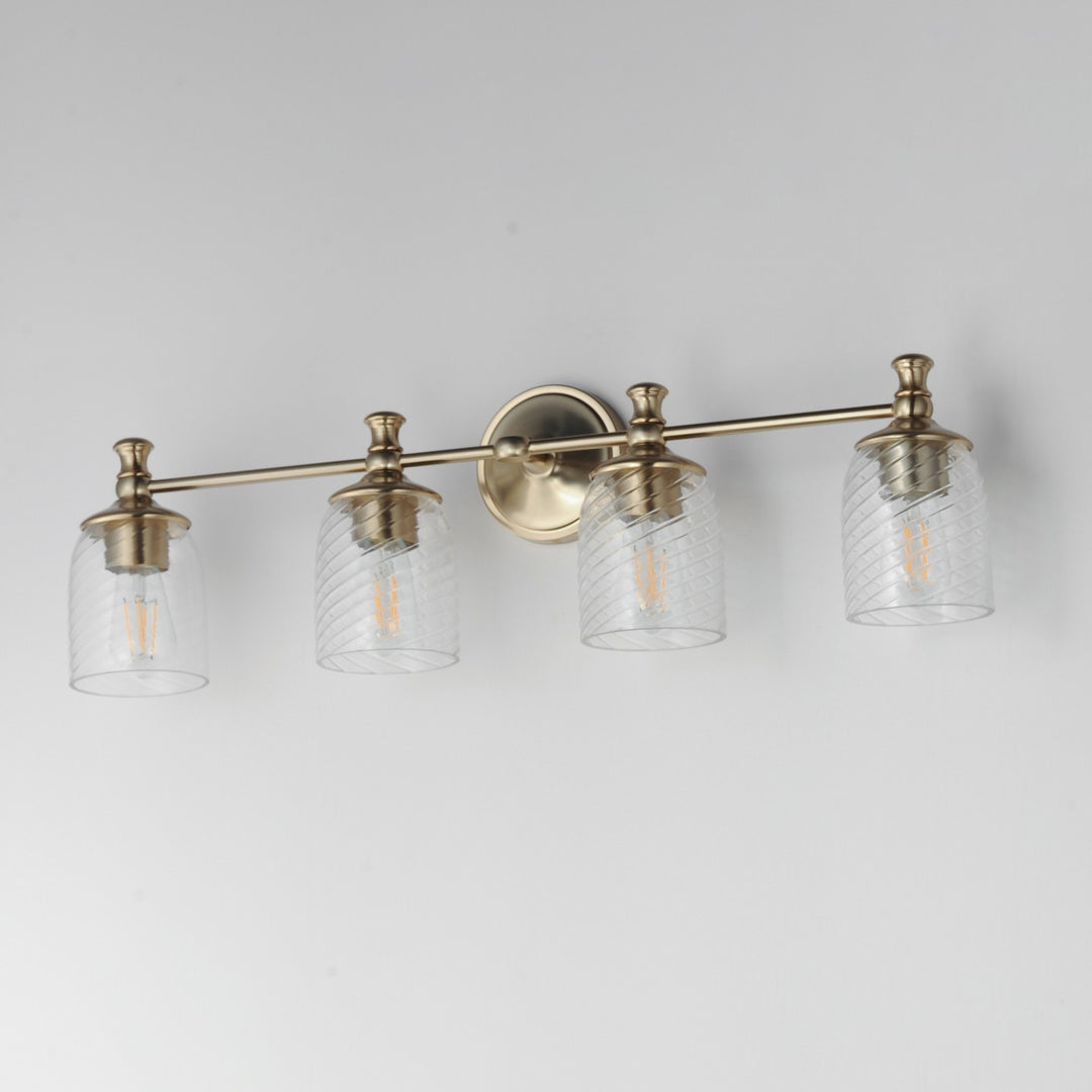 Maxim - 21354CRSCH - Four Light Bath Vanity - Swirl - Satin Champagne