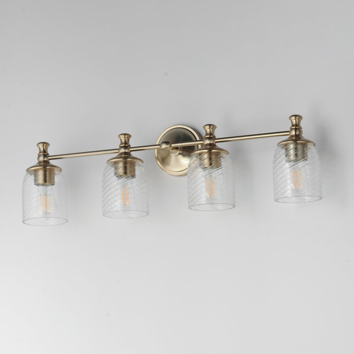 Maxim - 21354CRSCH - Four Light Bath Vanity - Swirl - Satin Champagne