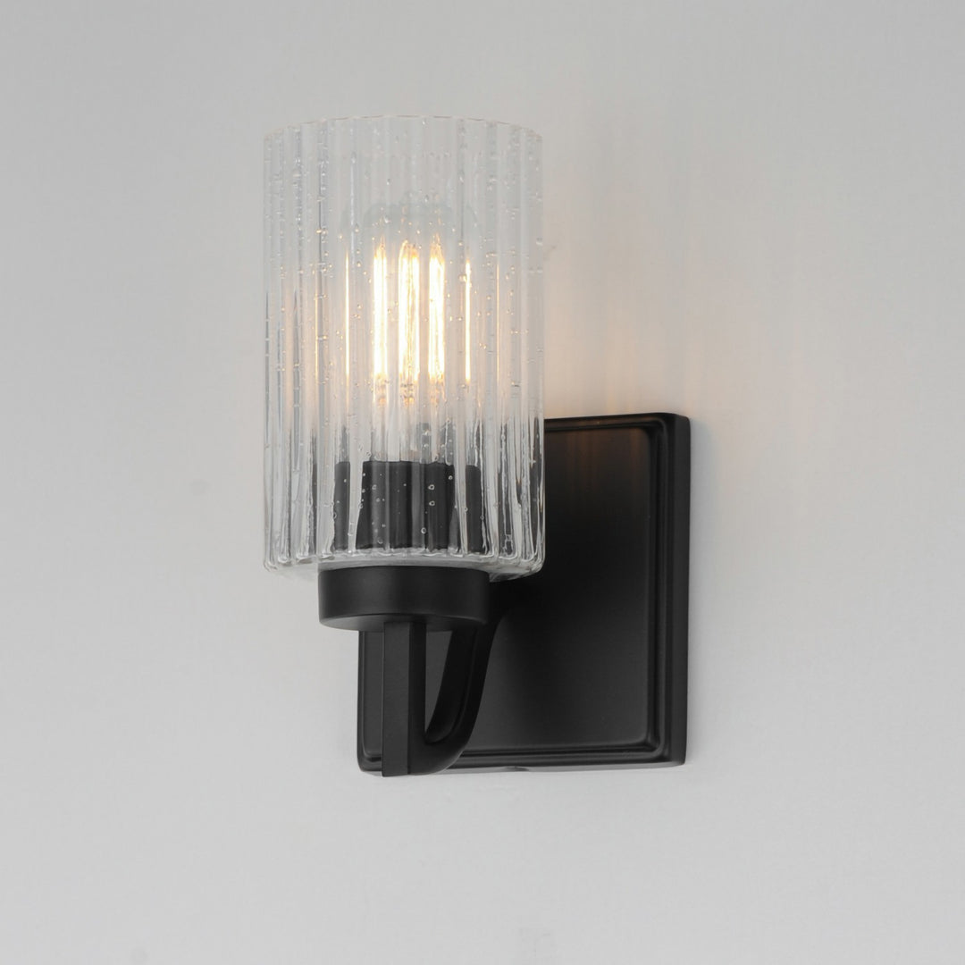 Maxim - 21371CRBK - One Light Wall Sconce - Rigata - Black