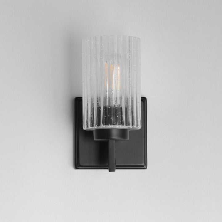 Maxim - 21371CRBK - One Light Wall Sconce - Rigata - Black