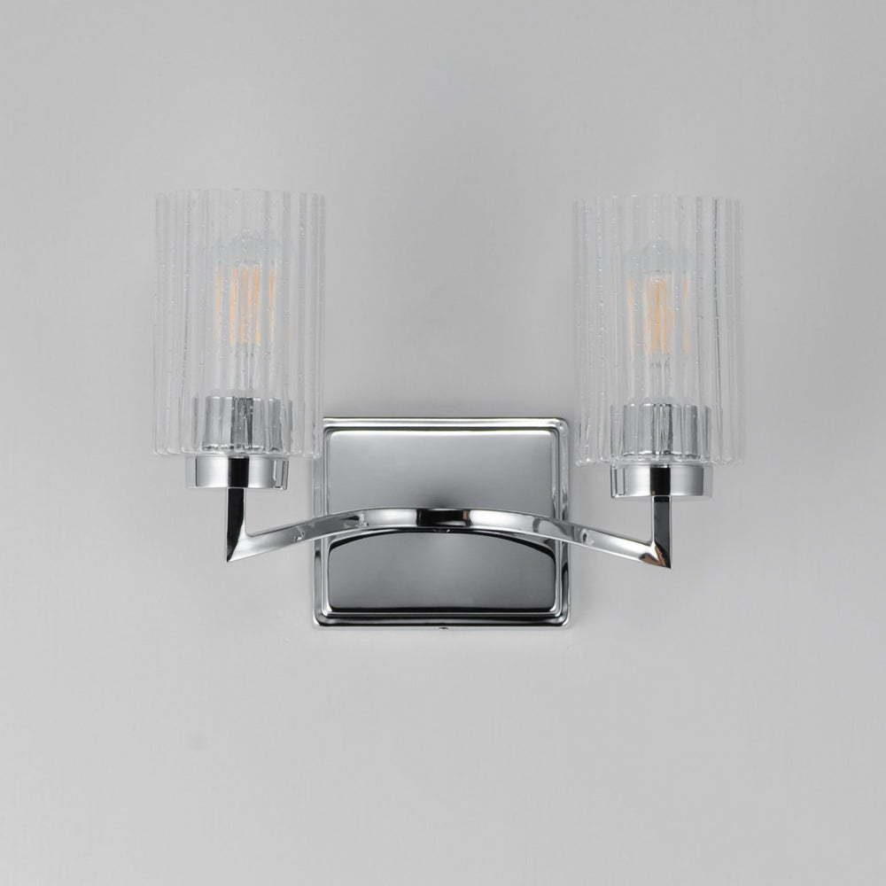 Maxim - 21372CRPN - Two Light Wall Sconce - Rigata - Polished Nickel