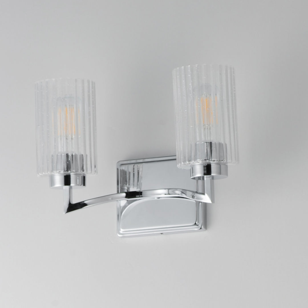 Maxim - 21372CRPN - Two Light Wall Sconce - Rigata - Polished Nickel