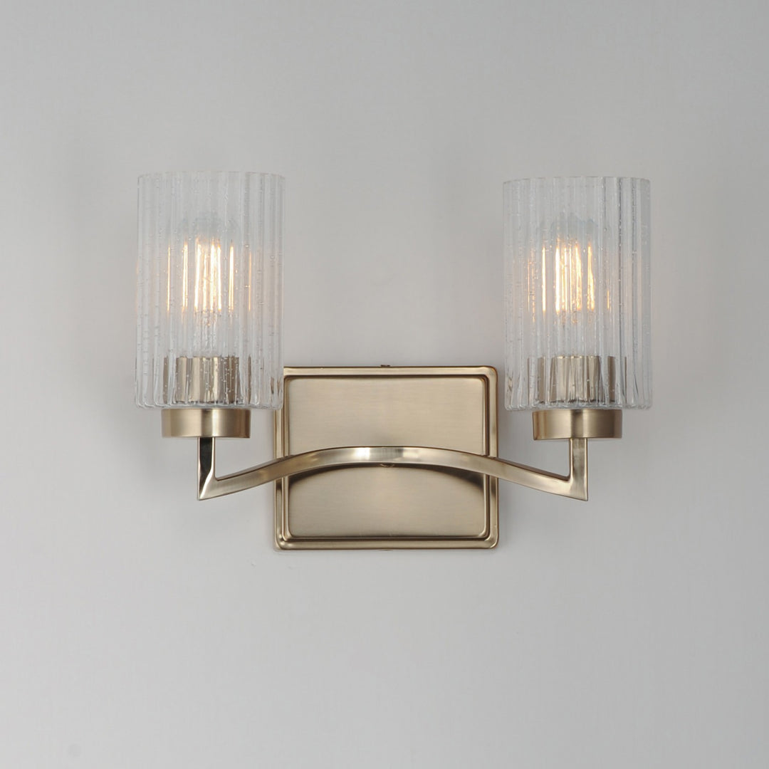 Maxim - 21372CRSCH - Two Light Wall Sconce - Rigata - Satin Champagne