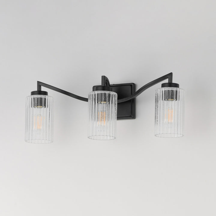 Maxim - 21373CRBK - Three Light Bath Vanity - Rigata - Black
