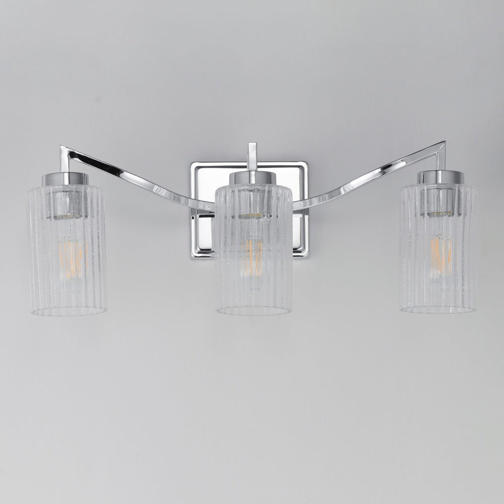 Maxim - 21373CRPN - Three Light Bath Vanity - Rigata - Polished Nickel