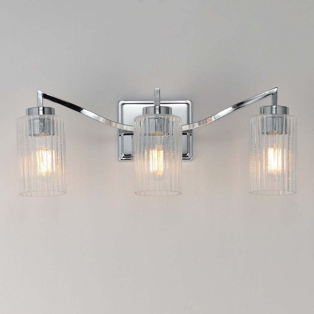Maxim - 21373CRPN - Three Light Bath Vanity - Rigata - Polished Nickel