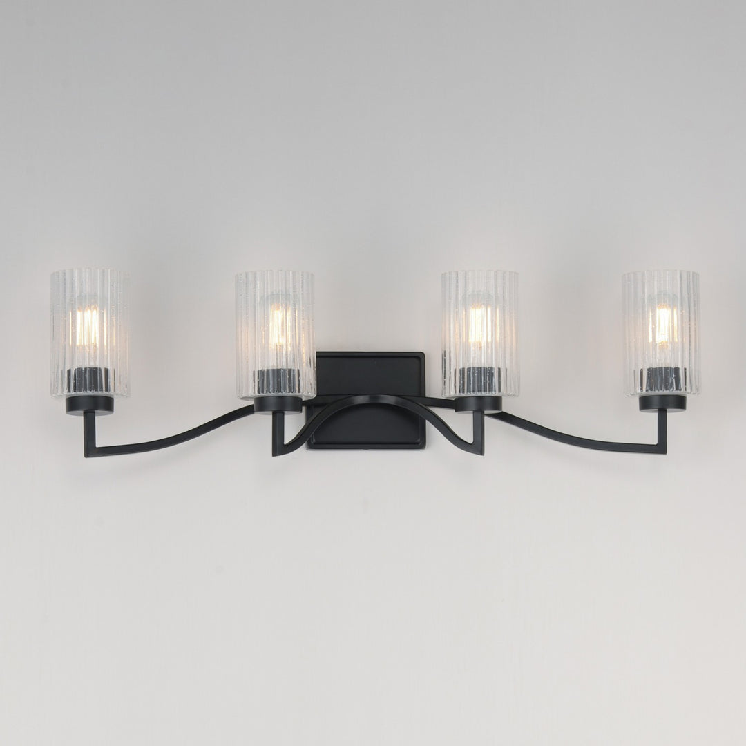 Maxim - 21374CRBK - Four Light Bath Vanity - Rigata - Black