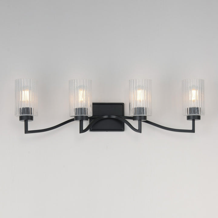 Maxim - 21374CRBK - Four Light Bath Vanity - Rigata - Black