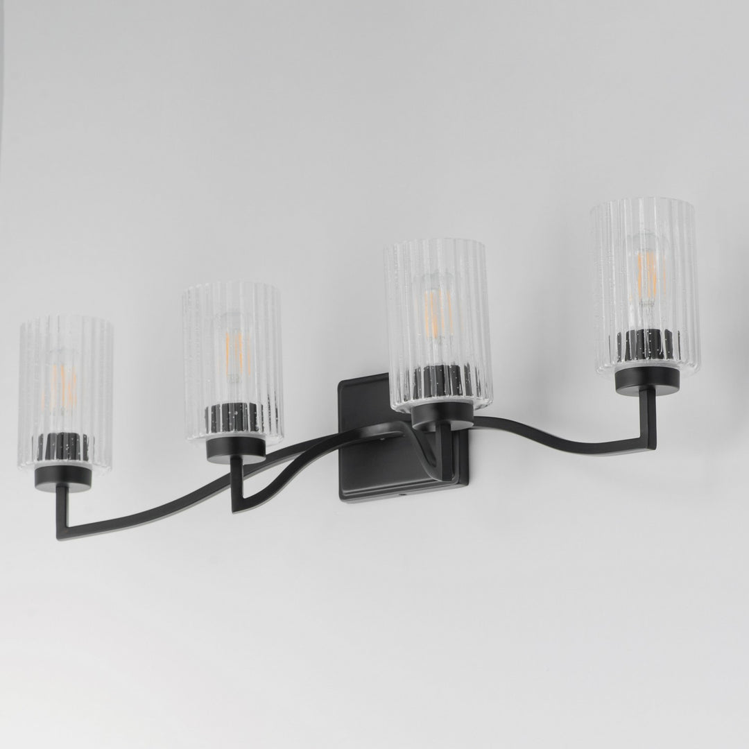 Maxim - 21374CRBK - Four Light Bath Vanity - Rigata - Black