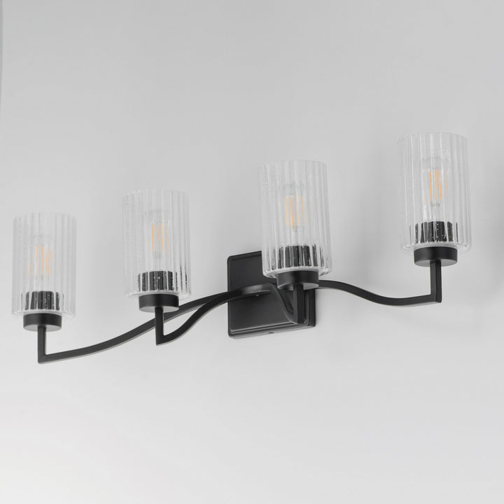 Maxim - 21374CRBK - Four Light Bath Vanity - Rigata - Black