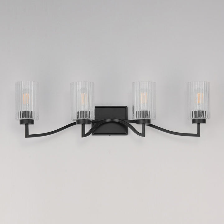 Maxim - 21374CRBK - Four Light Bath Vanity - Rigata - Black