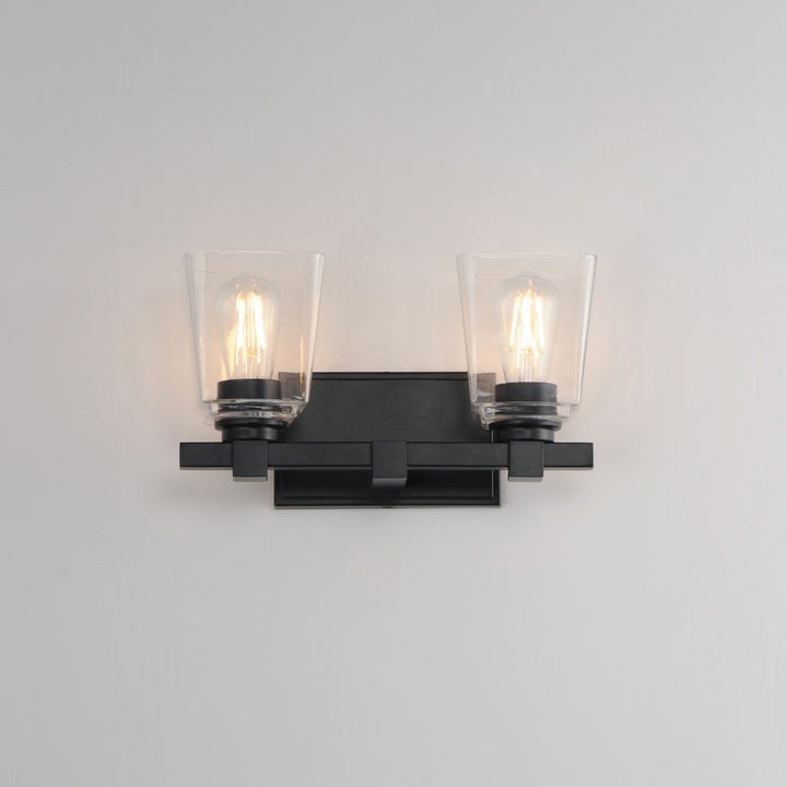 Maxim - 21382CLBK - Two Light Wall Sconce - Cubos - Black