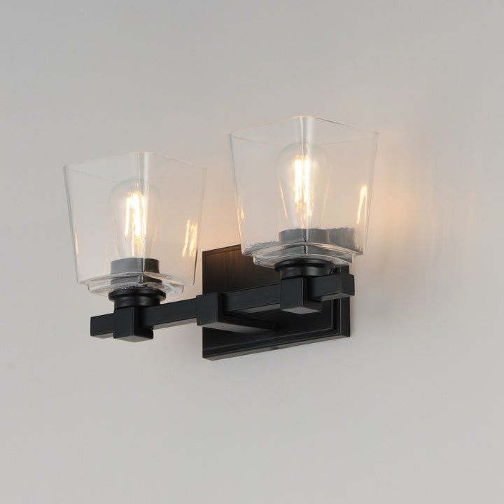 Maxim - 21382CLBK - Two Light Wall Sconce - Cubos - Black