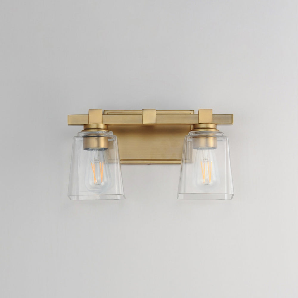 Maxim - 21382CLNAB - Two Light Wall Sconce - Cubos - Natural Aged Brass